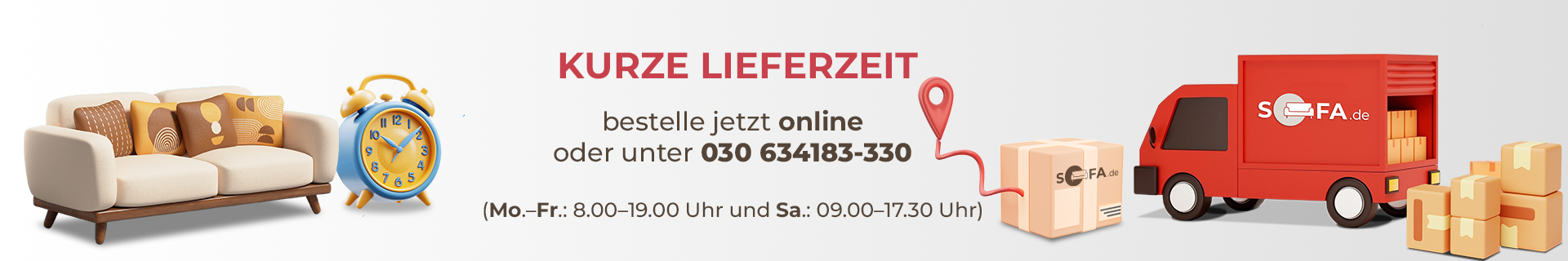 Header Infografik kurze Lieferzeit