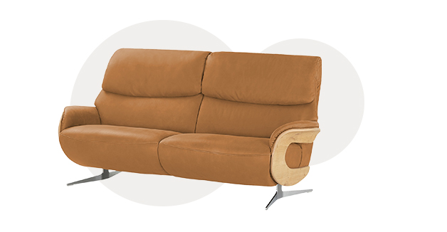 Himolla Sofa 4818 in gelb/braun