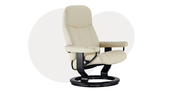 Consul von Stressless in beige mit schwarzem Gestell