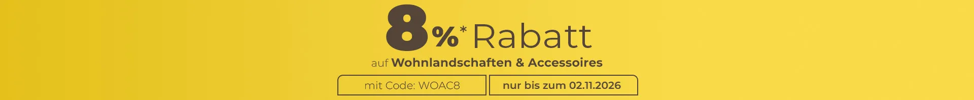 10& Rabatthinweis auf Wohnlandschaften