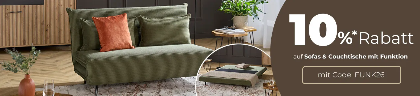 10%*-Aktion auf Sofas & Couchtische mit Funktion