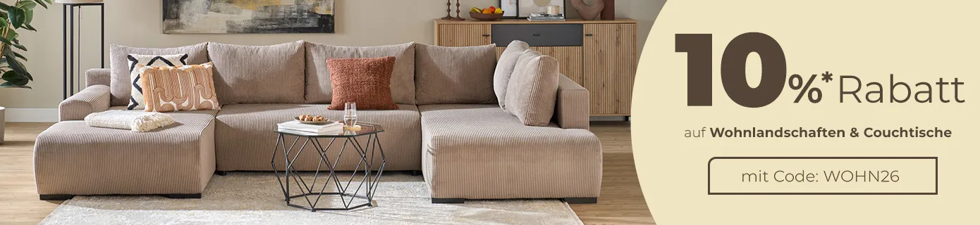 10%*-Aktion auf Wohnlandschaften & Couchtische