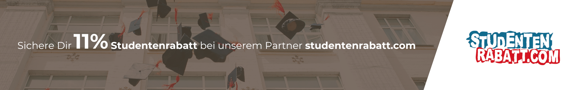 Sichere Dir 11% bei unserem Partner studentenrabatt.de