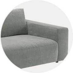 Sofa LUCIA mit zwei Sitztiefen verfügbar