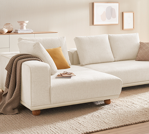 Ausschnitt tierfreies Sofa