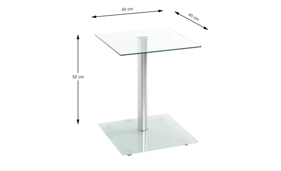 Beistelltisch Hanau, Bemaßung