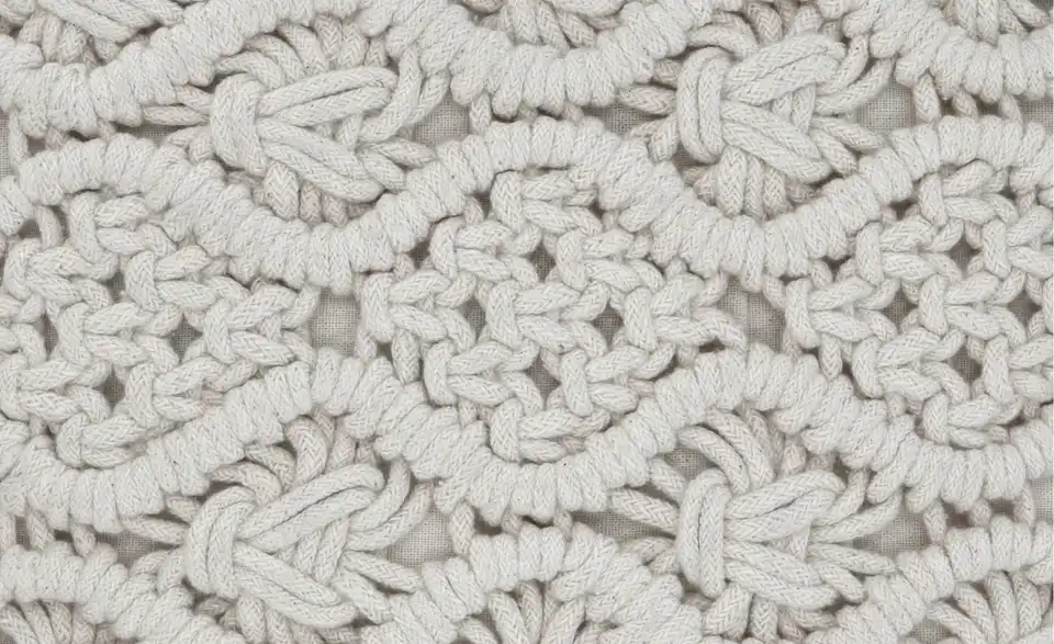 como Kissen Macrameoptik, Detailansicht