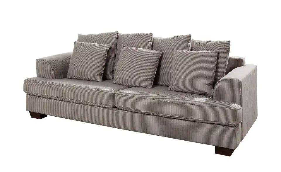 SOHO Großes Loungesofa Franka braun - Webstoff, Perspektive
