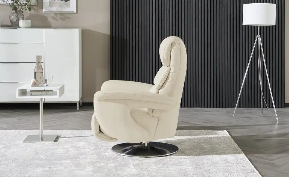 himolla Leder-Relaxsessel 7628 creme - Leder, Profilansicht