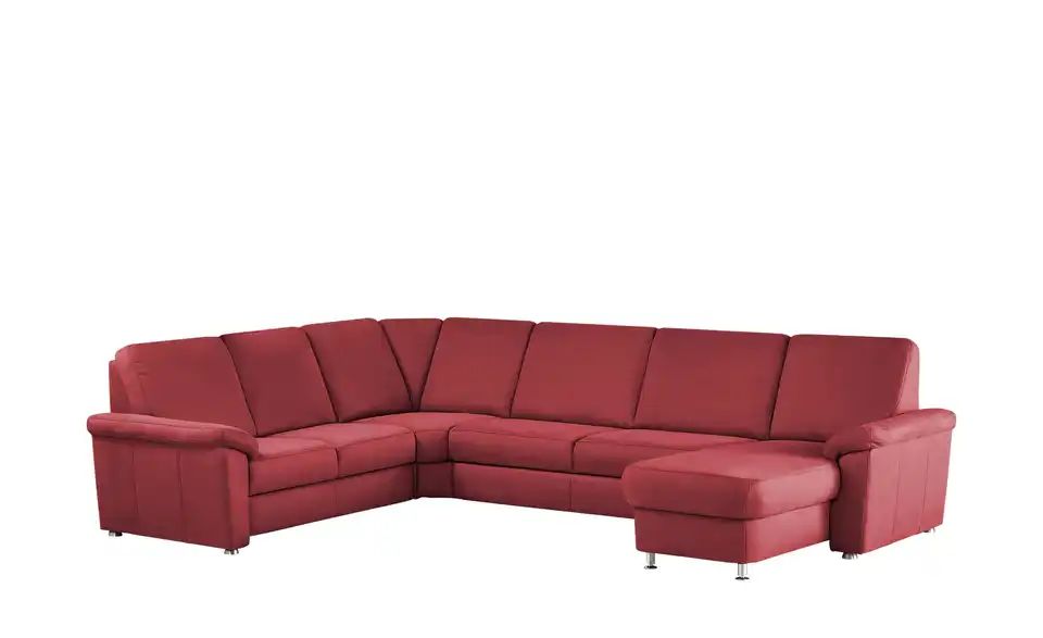meinSofa Wohnlandschaft rot - Mikrofaser Rita | Rot, links