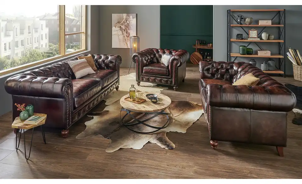 uno Sofa Chesterfield im Vintagelook, in Wohnsituation