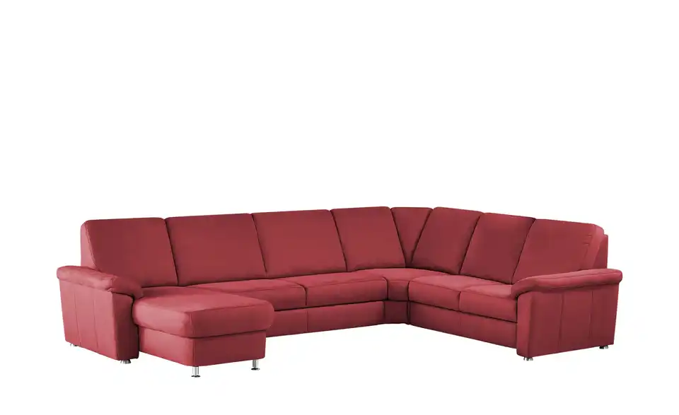 meinSofa Wohnlandschaft Rita rot - Mikrofaser, Perspektive