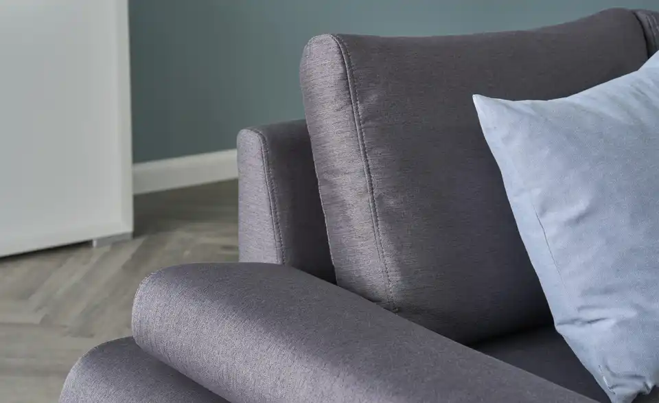 smart Ecksofa Ibby grau - Flachgewebe, Detailansicht