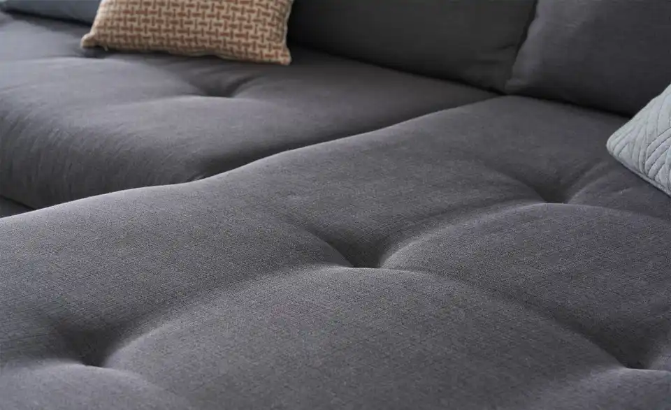 smart Ecksofa Ibby grau - Flachgewebe, Detailansicht
