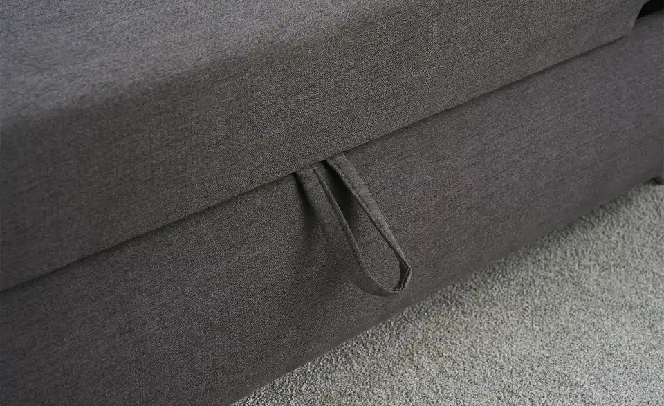 smart Ecksofa Ibby grau - Flachgewebe, Detailansicht