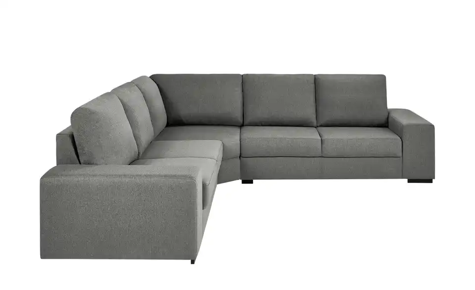 Ecksofa anthrazit - Webstoff Reneé