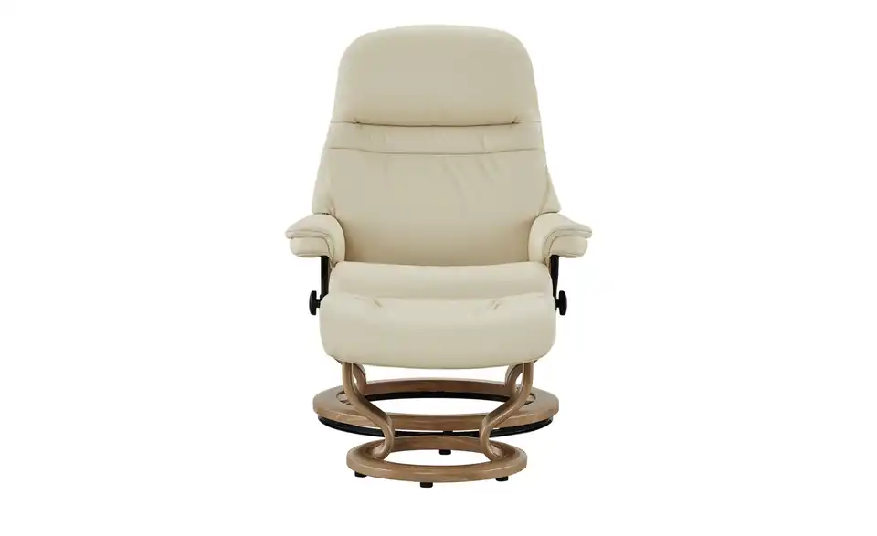 Stressless Relaxsessel mit Hocker Sunrise L creme - Leder, Frontansicht