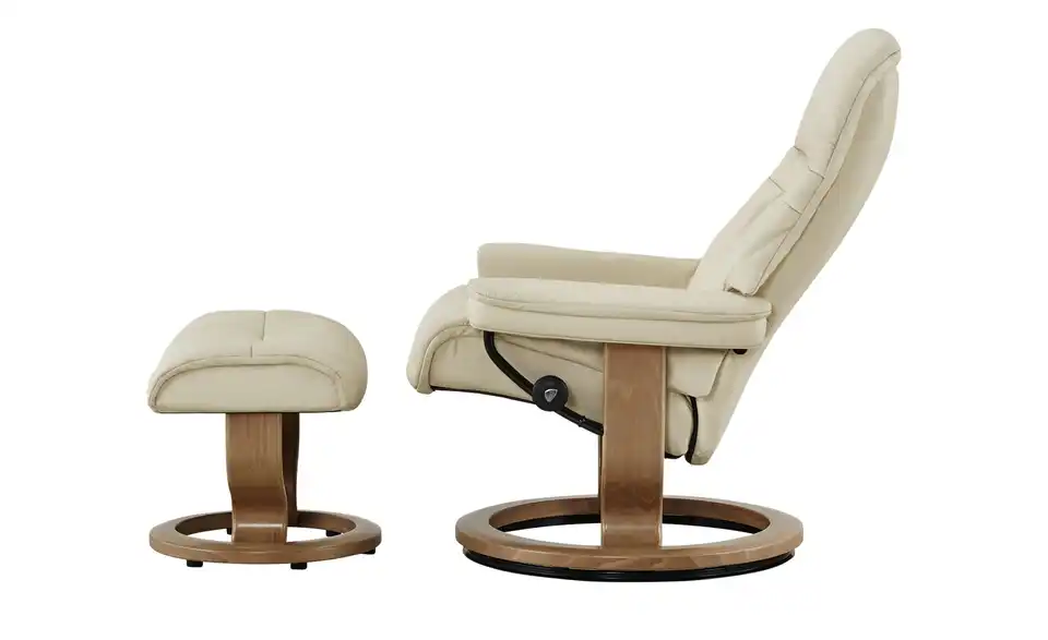 Stressless Relaxsessel mit Hocker Sunrise L creme - Leder, Profilansicht
