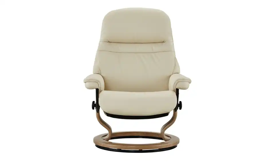 Stressless Relaxsessel mit Hocker Sunrise M creme - Leder, Frontansicht