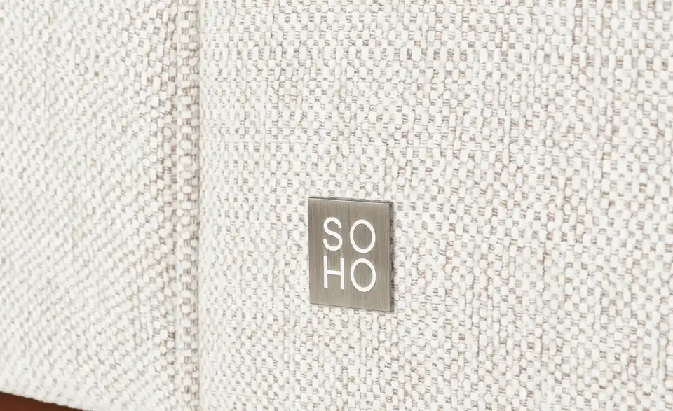 SOHO Sessel Franka weiß - Webstoff, Detailansicht