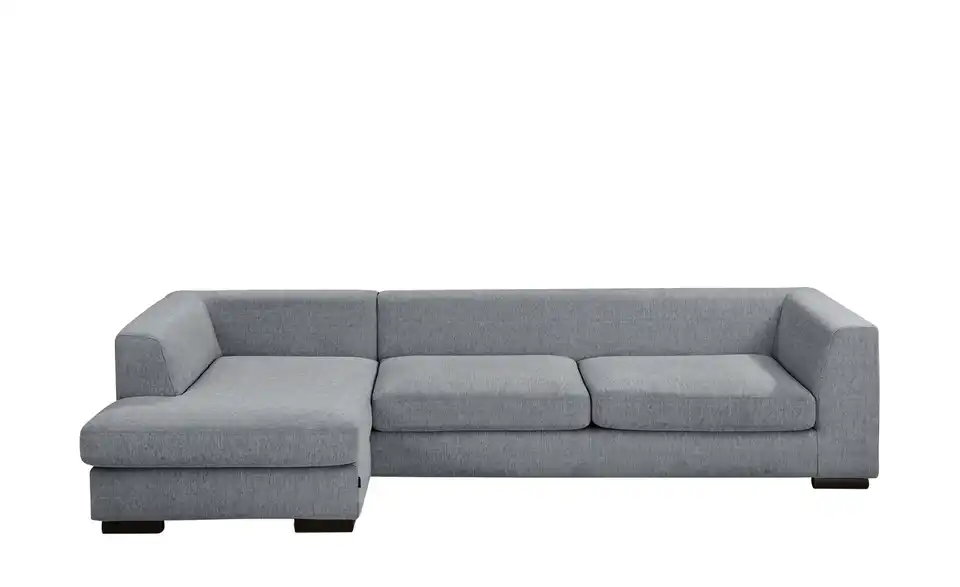 SOHO Ecksofa Paulina hellgrau - Webstoff, geöffnet