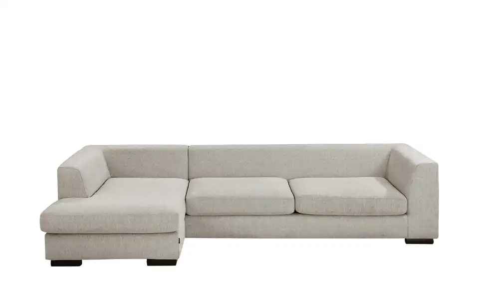 SOHO Ecksofa Paulina braun - Webstoff, geöffnet