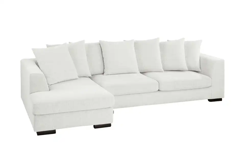 SOHO Ecksofa Paulina weiß - Webstoff, Perspektive