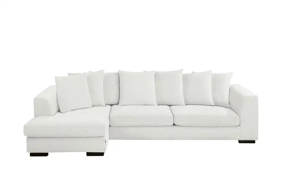 SOHO Ecksofa weiß - Webstoff Paulina