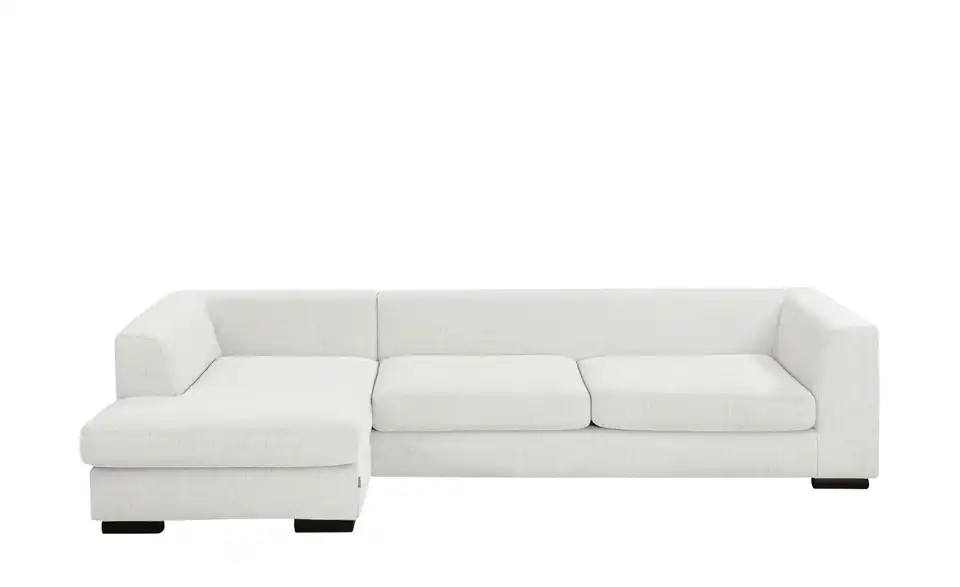 SOHO Ecksofa Paulina weiß - Webstoff, geöffnet
