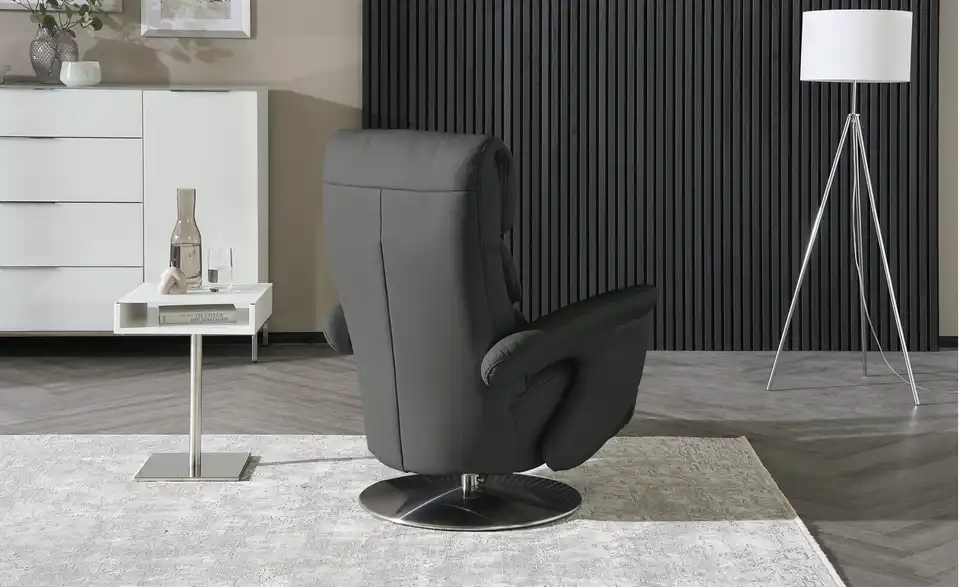 himolla Leder-Relaxsessel 7628 schwarz - Leder, Rückansicht
