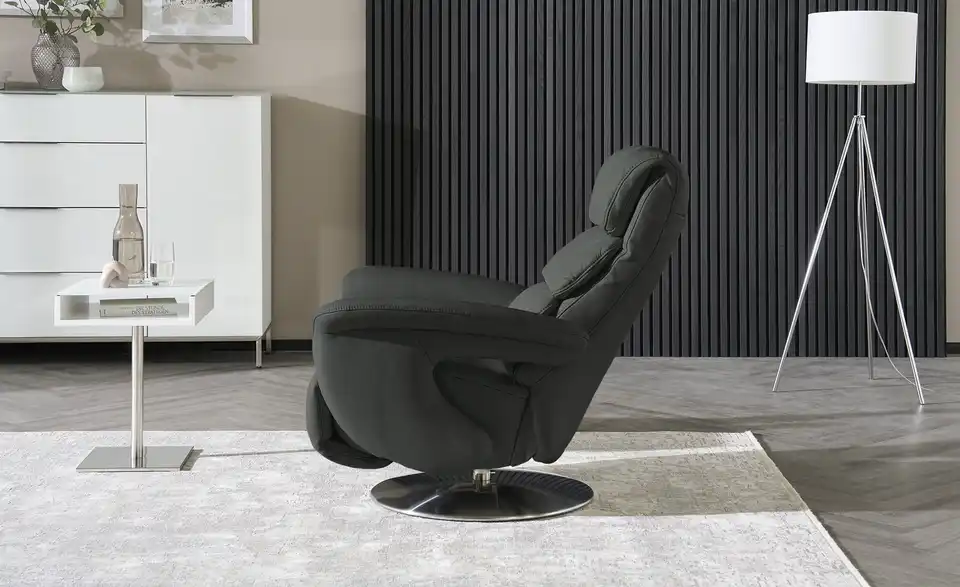 himolla Leder-Relaxsessel 7628 schwarz - Leder, Funktionsansicht