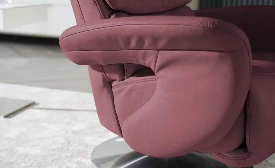 himolla Leder-Relaxsessel 7628 rot - Leder, Detailansicht