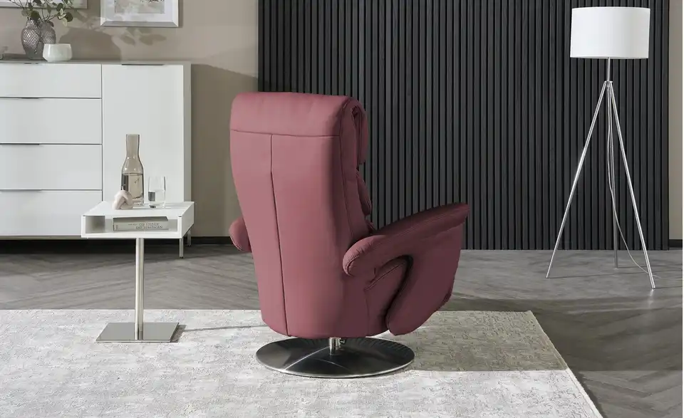 himolla Leder-Relaxsessel 7628 rot - Leder, Rückansicht