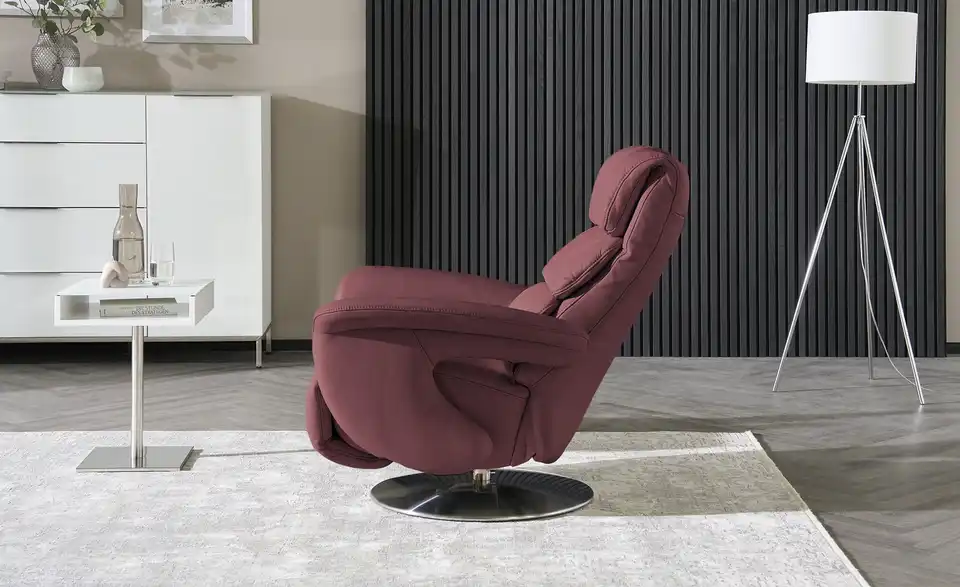 himolla Leder-Relaxsessel 7628 rot - Leder, Funktionsansicht