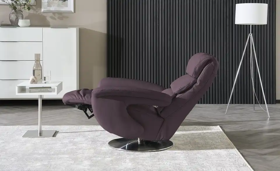 himolla Leder-Relaxsessel 7628 lila - Leder, Funktionsansicht
