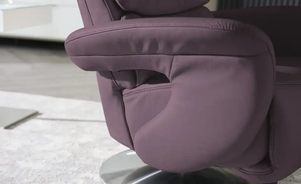 himolla Leder-Relaxsessel 7628 lila - Leder, Detailansicht