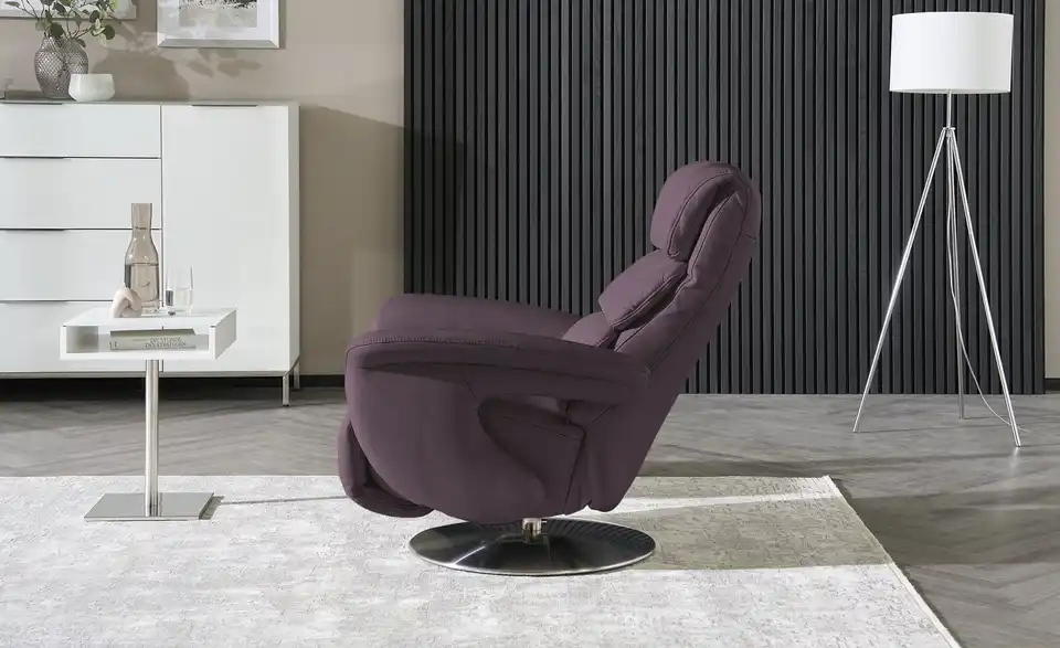 himolla Leder-Relaxsessel 7628 lila - Leder, Funktionsansicht