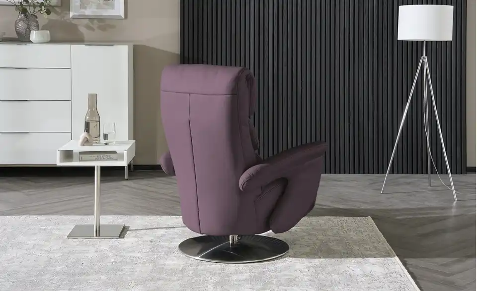 himolla Leder-Relaxsessel 7628 lila - Leder, Rückansicht