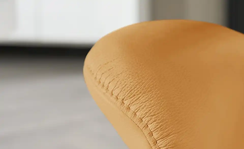 himolla Leder-Relaxsessel 7628 gelb - Leder, Detailansicht