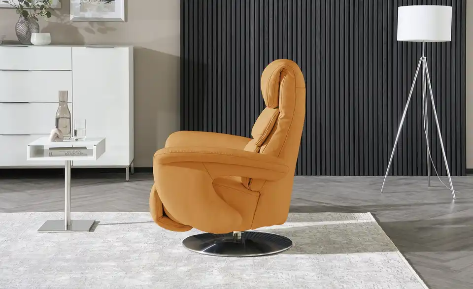 himolla Leder-Relaxsessel 7628 gelb - Leder, Profilansicht