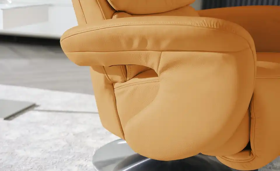 himolla Leder-Relaxsessel 7628 gelb - Leder, Detailansicht