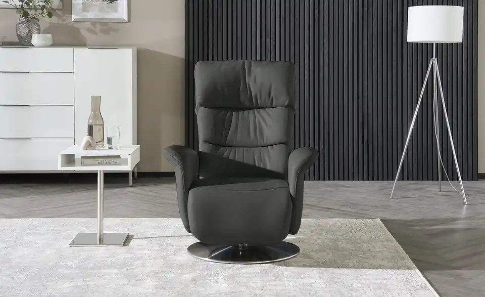 himolla Leder-Relaxsessel schwarz - Leder 7628