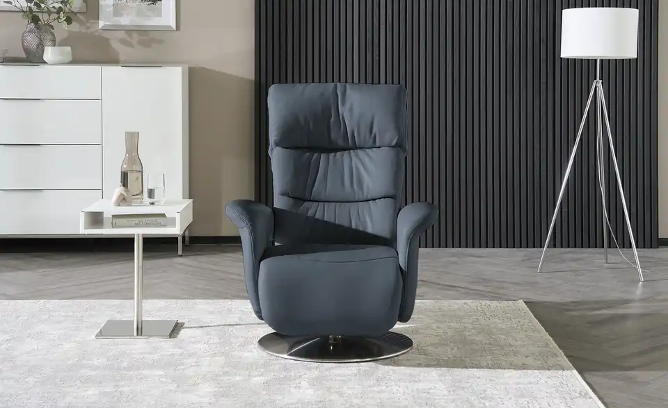 himolla Leder-Relaxsessel blau - Leder 7628