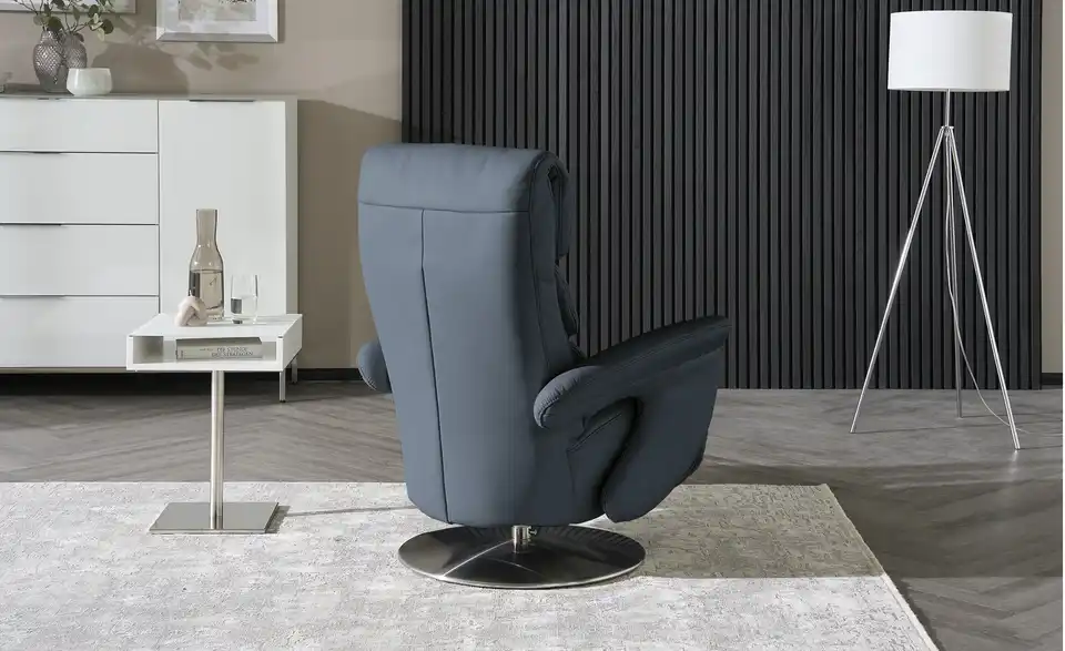 himolla Leder-Relaxsessel 7628 blau - Leder, Rückansicht