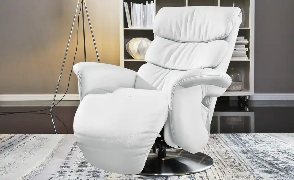 himolla Leder-Relaxsessel 7628 weiß - Leder, in Wohnsituation