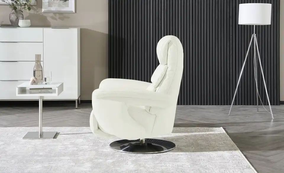 himolla Leder-Relaxsessel 7628 weiß - Leder, Profilansicht