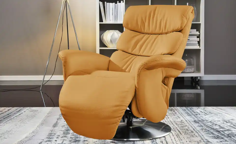himolla Leder-Relaxsessel 7628 gelb - Leder, in Wohnsituation