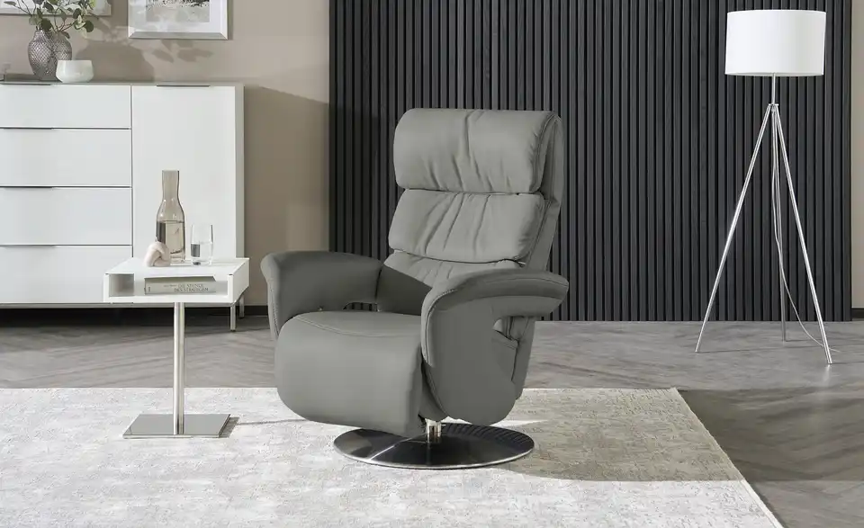 himolla Leder-Relaxsessel 7628 grau - Leder, Perspektive