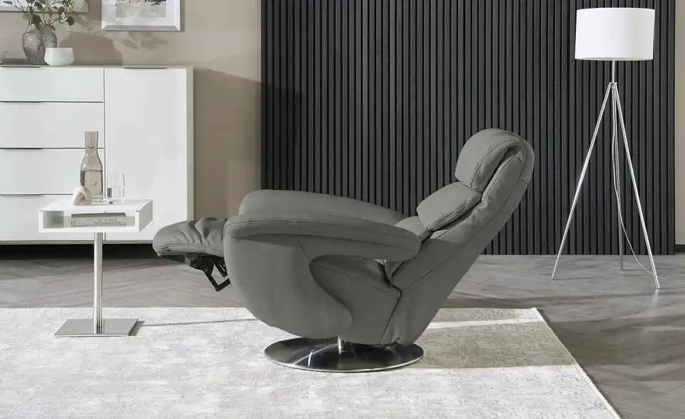 himolla Leder-Relaxsessel 7628 grau - Leder, Funktionsansicht