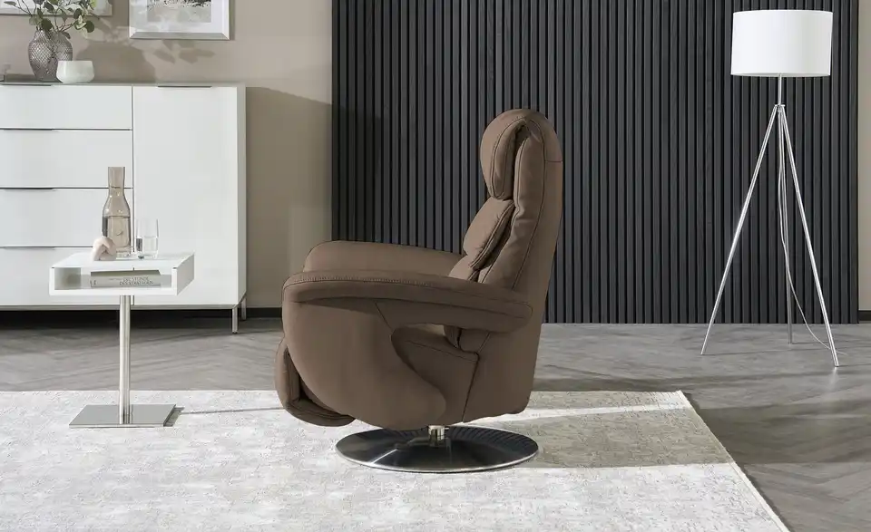 himolla Leder-Relaxsessel 7628 braun - Leder, Profilansicht